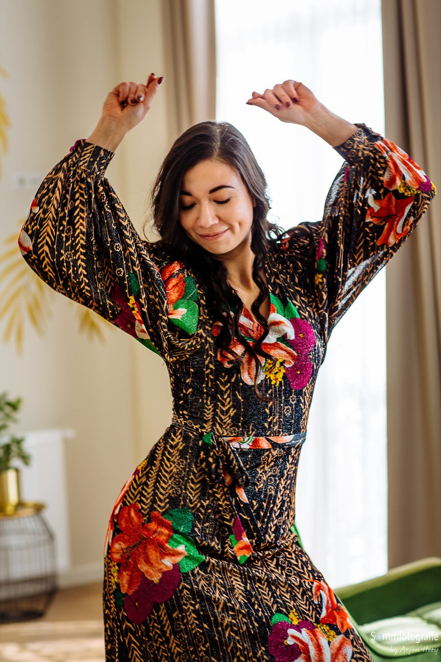 Maxi jurk 70s look – NOOS Sharing Boutique1