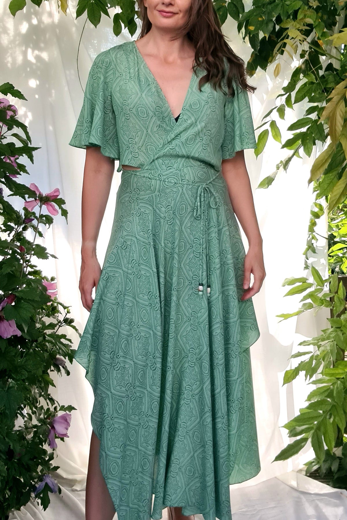 Maje zomerse jurk maxi in mint groen – NOOS Sharing Boutique