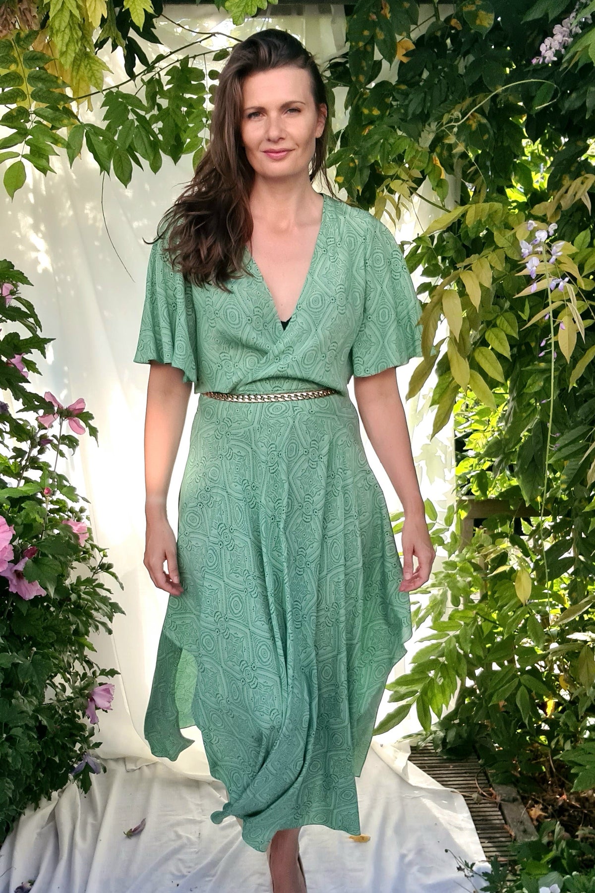 kool beschaving Oprichter Maje zomerse jurk maxi in mint groen